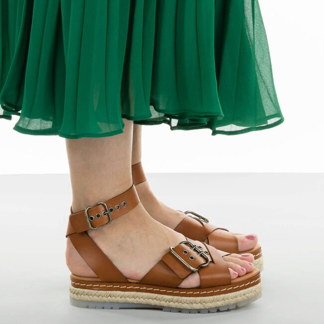 Cognac SHABBIES Platte sandalen 152020038 Cognac SHABBIES Platte sandalen 152020038 - large