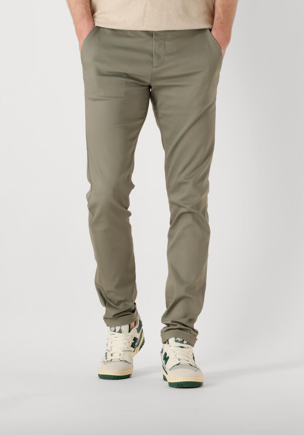 CAST IRON Heren Broeken Riser Chino Stretch Groen