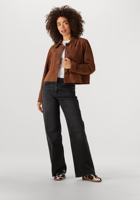 Bruine MY ESSENTIAL WARDROBE Leren jas PETRAMW SUEDE JACKET - large