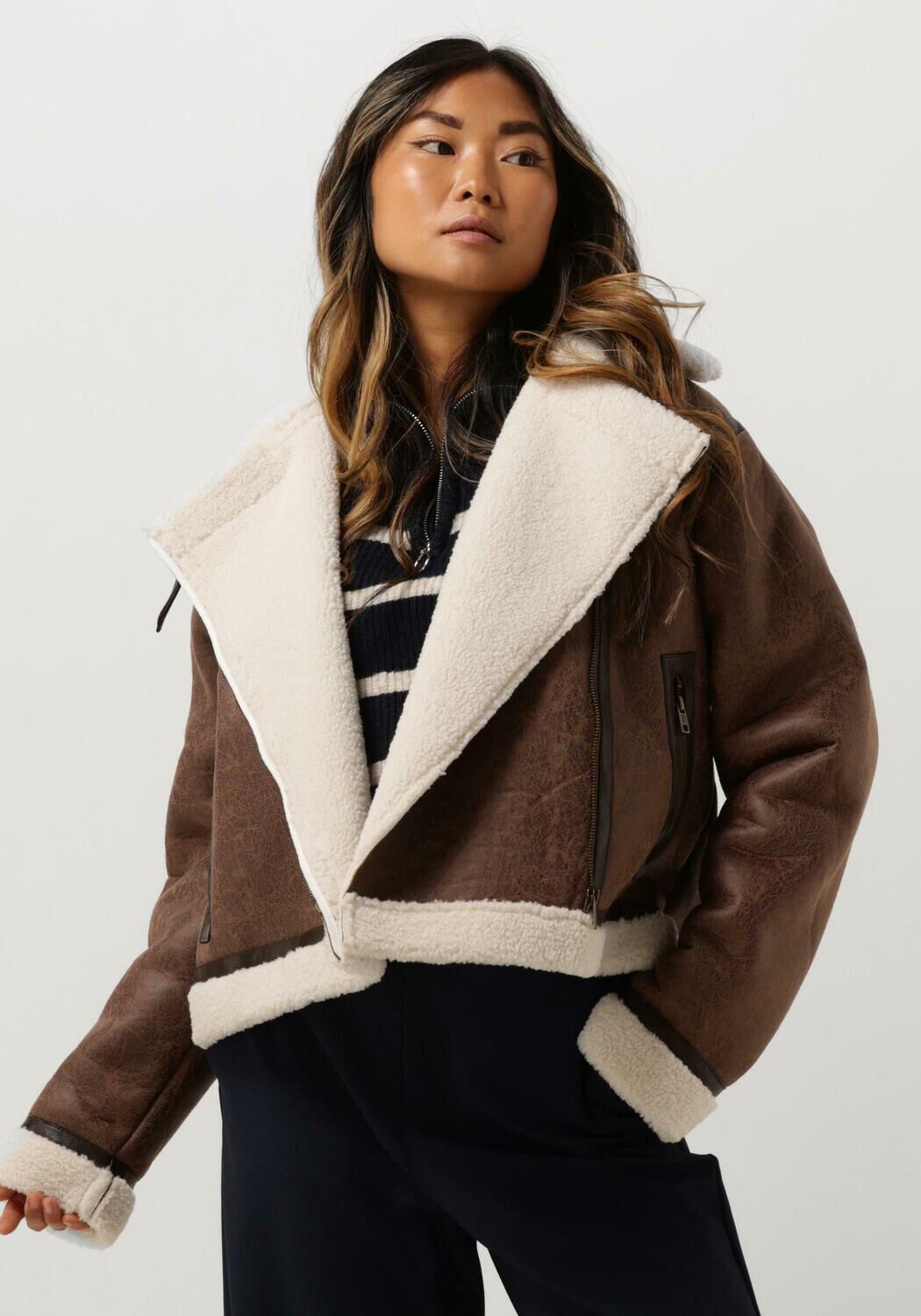 NEO NOIR Dames Jassen Sadie Teddy Jacket Bruin