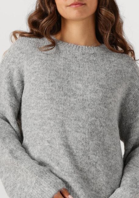Lichtgrijze OBJECT Trui OBJSAGGIA LS LO PULLOVER - large