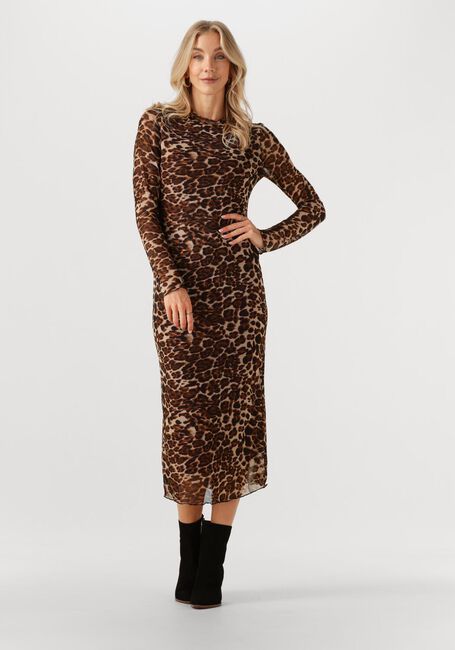 Bruine YDENCE Midi jurk DRESS JOYCE - large