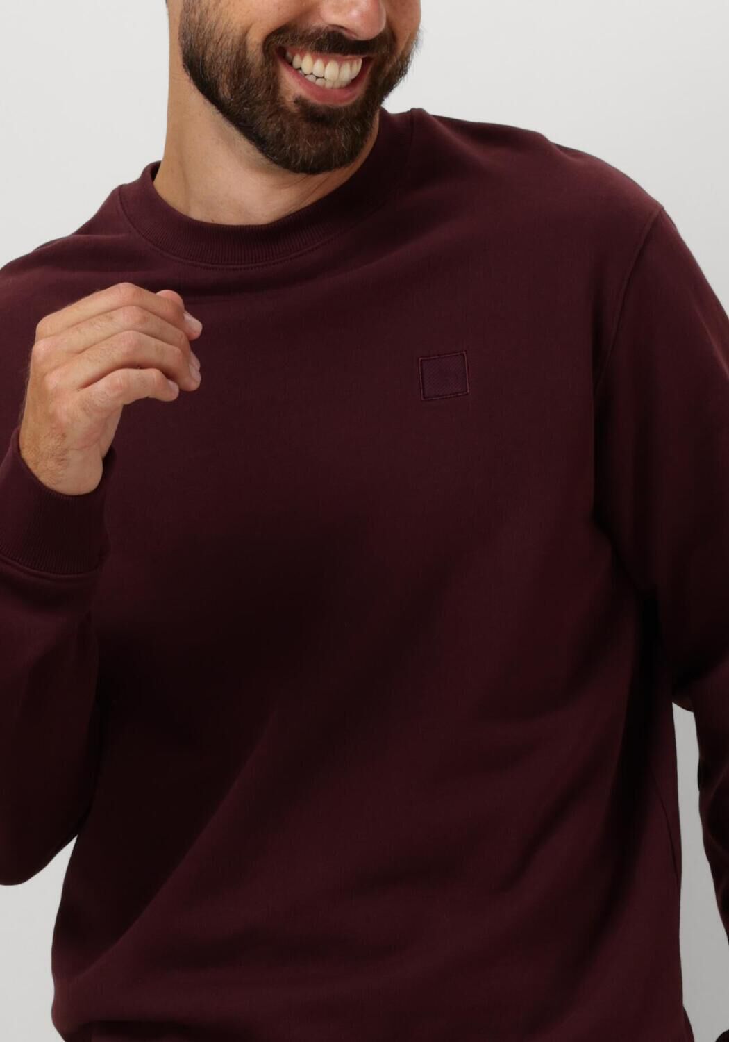 SCOTCH & SODA Heren Truien & Vesten Essential Logo Badge Crew Rood