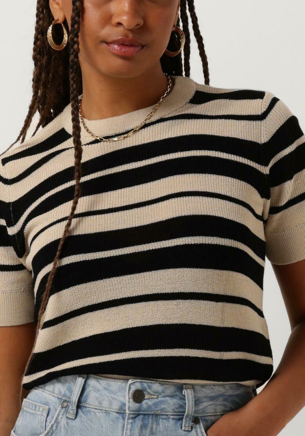 OBJECT Dames Tops & T-shirts Objkalyna S s O-neck Knit Pullover Zwart