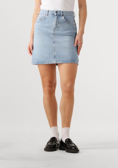 Lichtblauwe OBJECT Minirok OBJELLEN HW SHORT DENIM SKIRT DIV - large