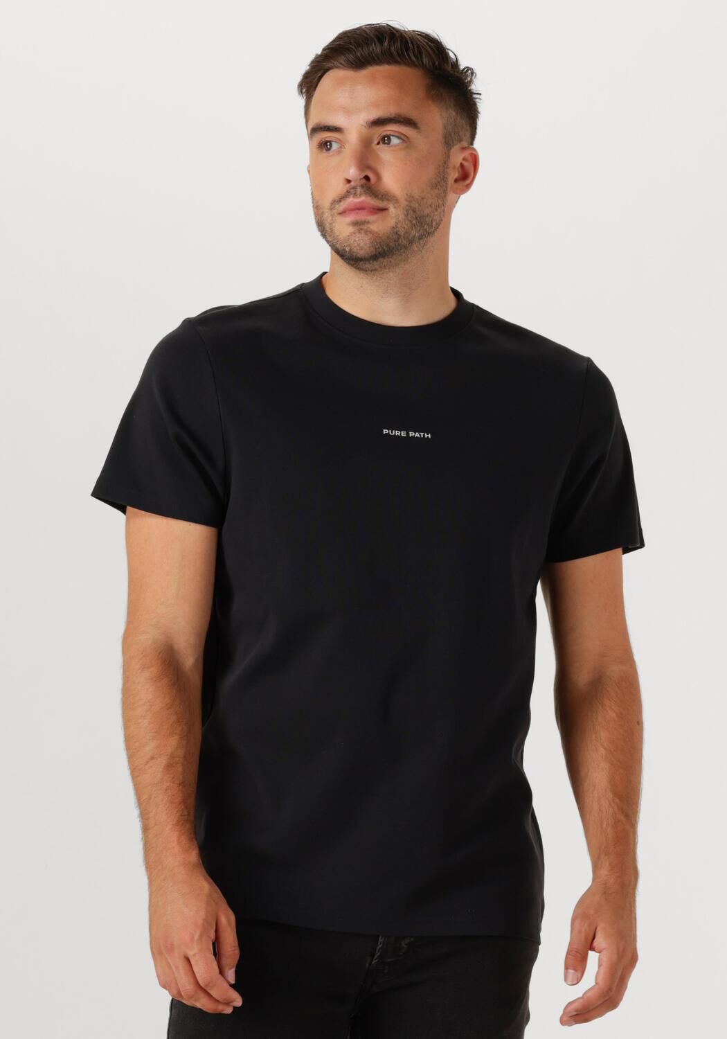 PURE PATH Heren Polo's & T-shirts Regular Fit T-shirts Zwart