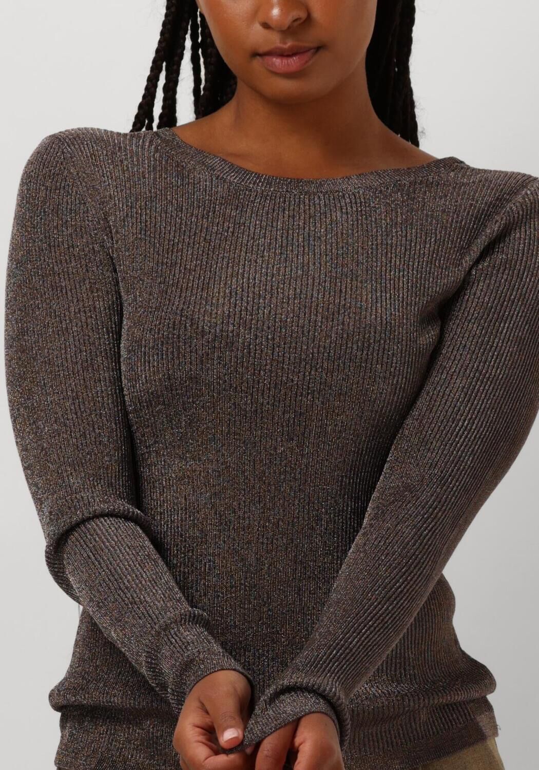 GESTUZ Dames Tops & T-shirts Silvigz Deep Back Blouse Grijs