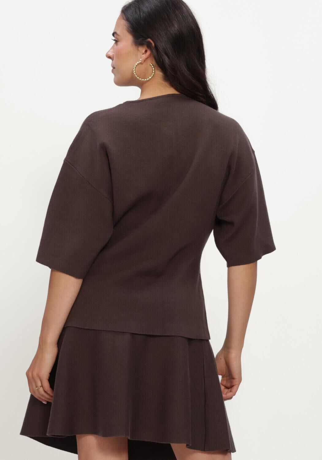 Bruine MSCH COPENHAGEN Trui MSCHMIRIELLE EAST 2/4 CARDIGAN - large