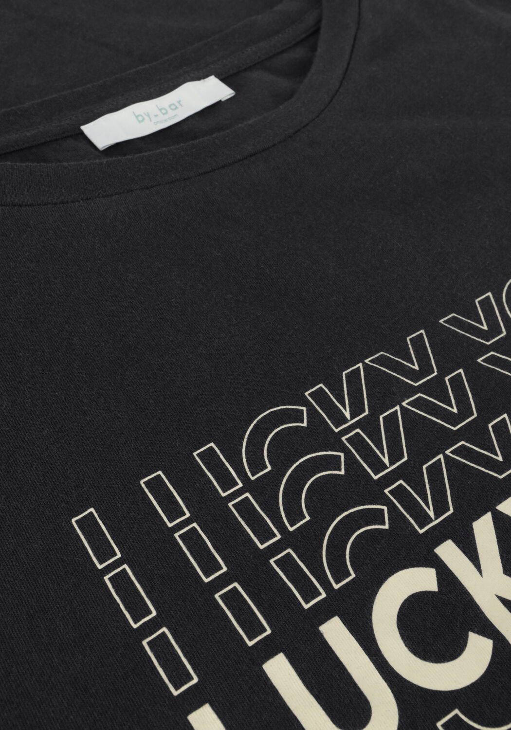 Zwarte BY-BAR T-shirt THELMA LUCKY YOU TOP - large