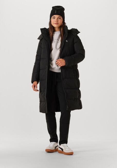 Zwarte CALVIN KLEIN Gewatteerde jas MONOLOGO NON-DOWN LONG PUFFER - large