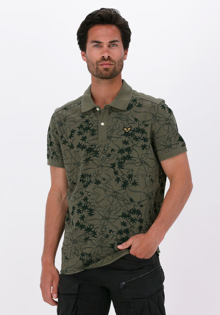 Olijf PME LEGEND Polo SHORT SLEEVE POLO LIGHT PIQUE SUSTAINABLE AOP - large