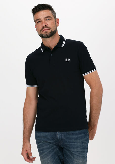 Donkerblauwe FRED PERRY Polo TWIN TIPPED FRED PERRY SHIRT - large