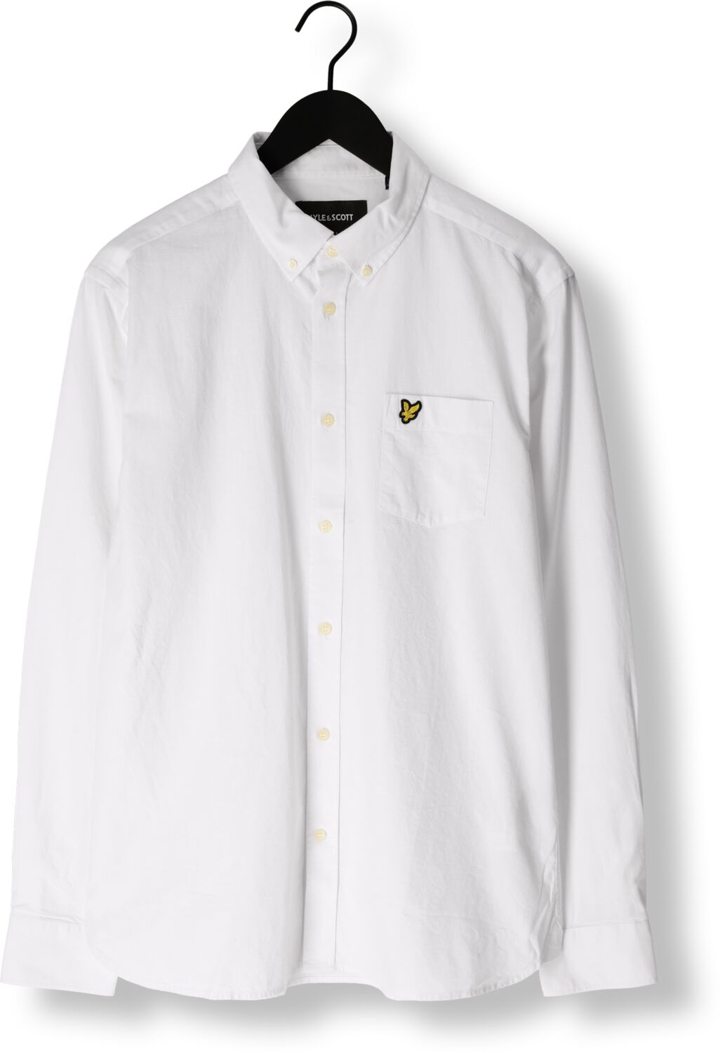 LYLE & SCOTT Heren Overhemden Cotton Linen Button Down Shirt Wit