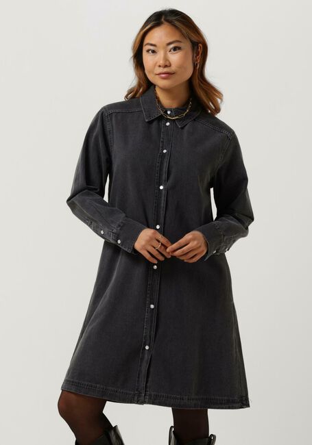 Donkergrijze LEVETE ROOM Mini jurk LR-PIXI 4 DRESS - large