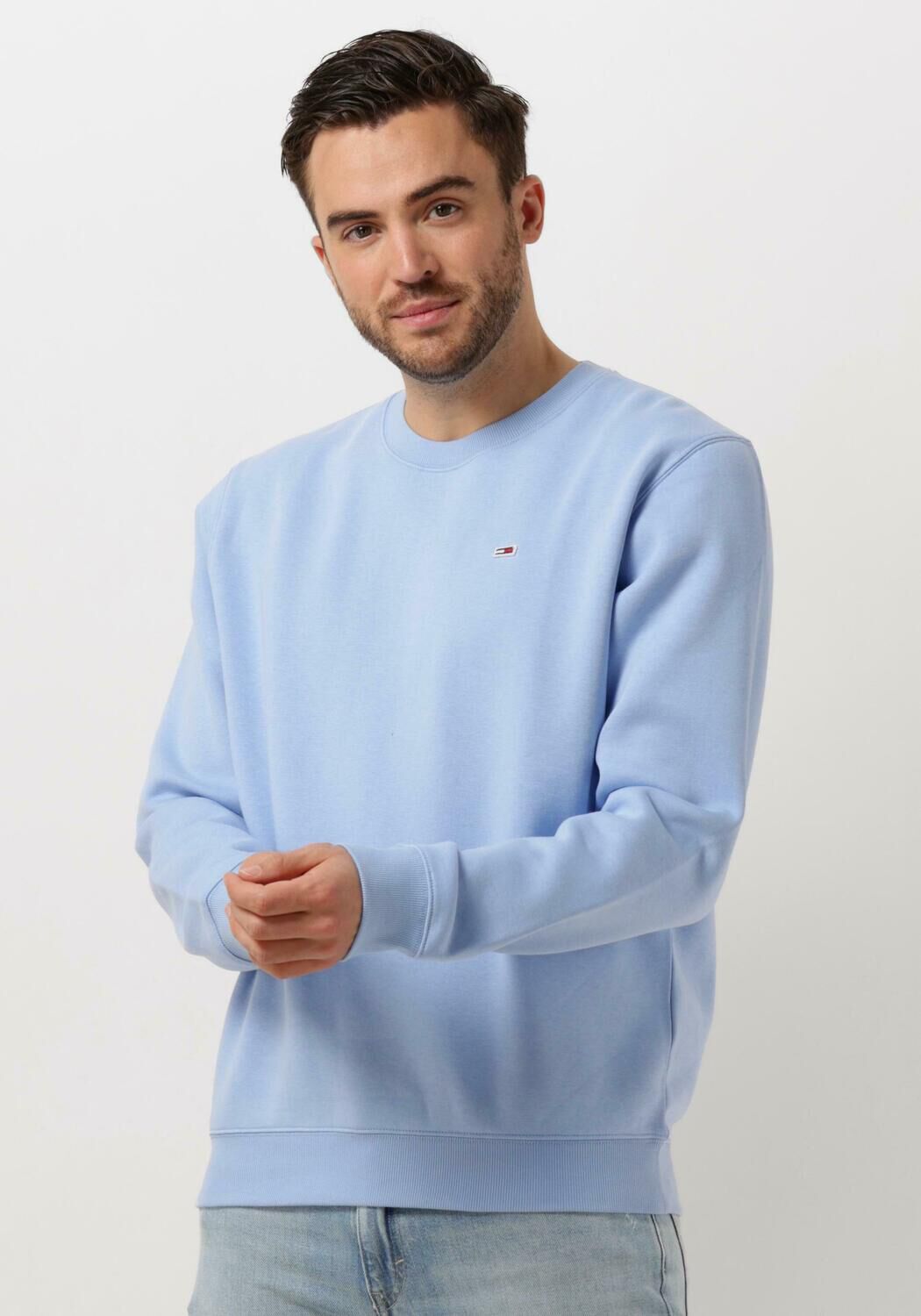 TOMMY JEANS Heren Truien & Vesten Tjm Regular Fleece C Neck Blauw