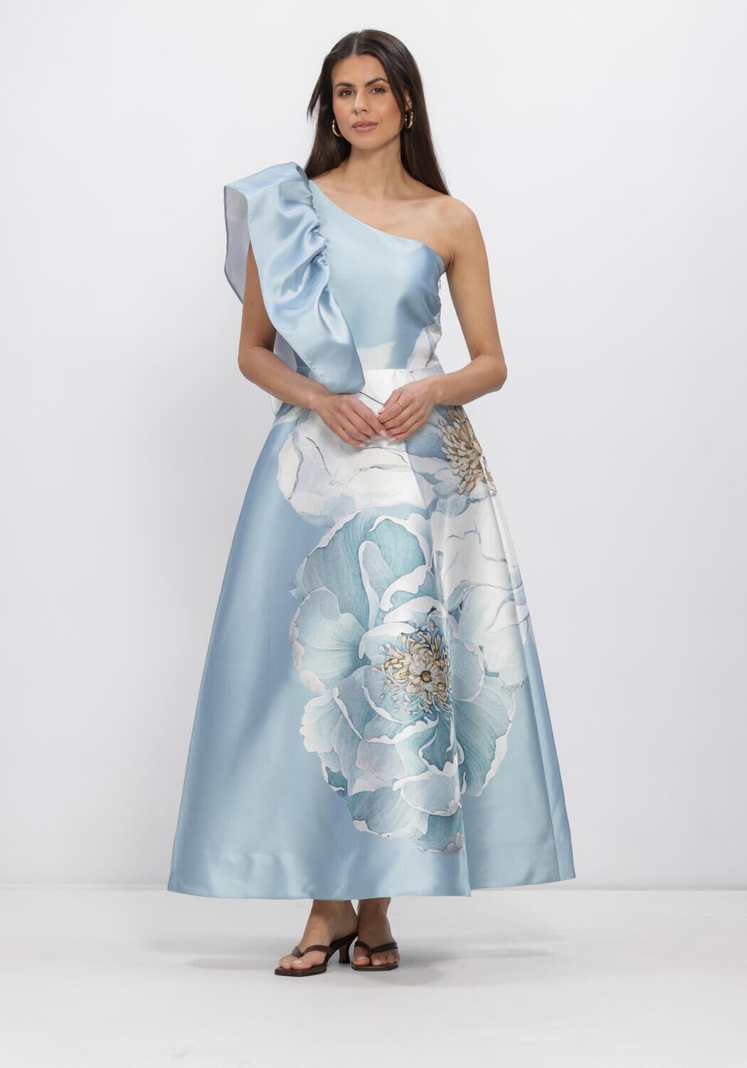 Lichtblauwe DEA KUDIBAL Midi jurk FLORNETTE