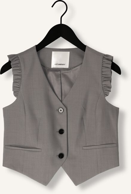 Donkergrijze CO'COUTURE Gilet LIANE FRILL TAILOR VEST Donkergrijze CO'COUTURE Gilet LIANE FRILL TAILOR VEST - large