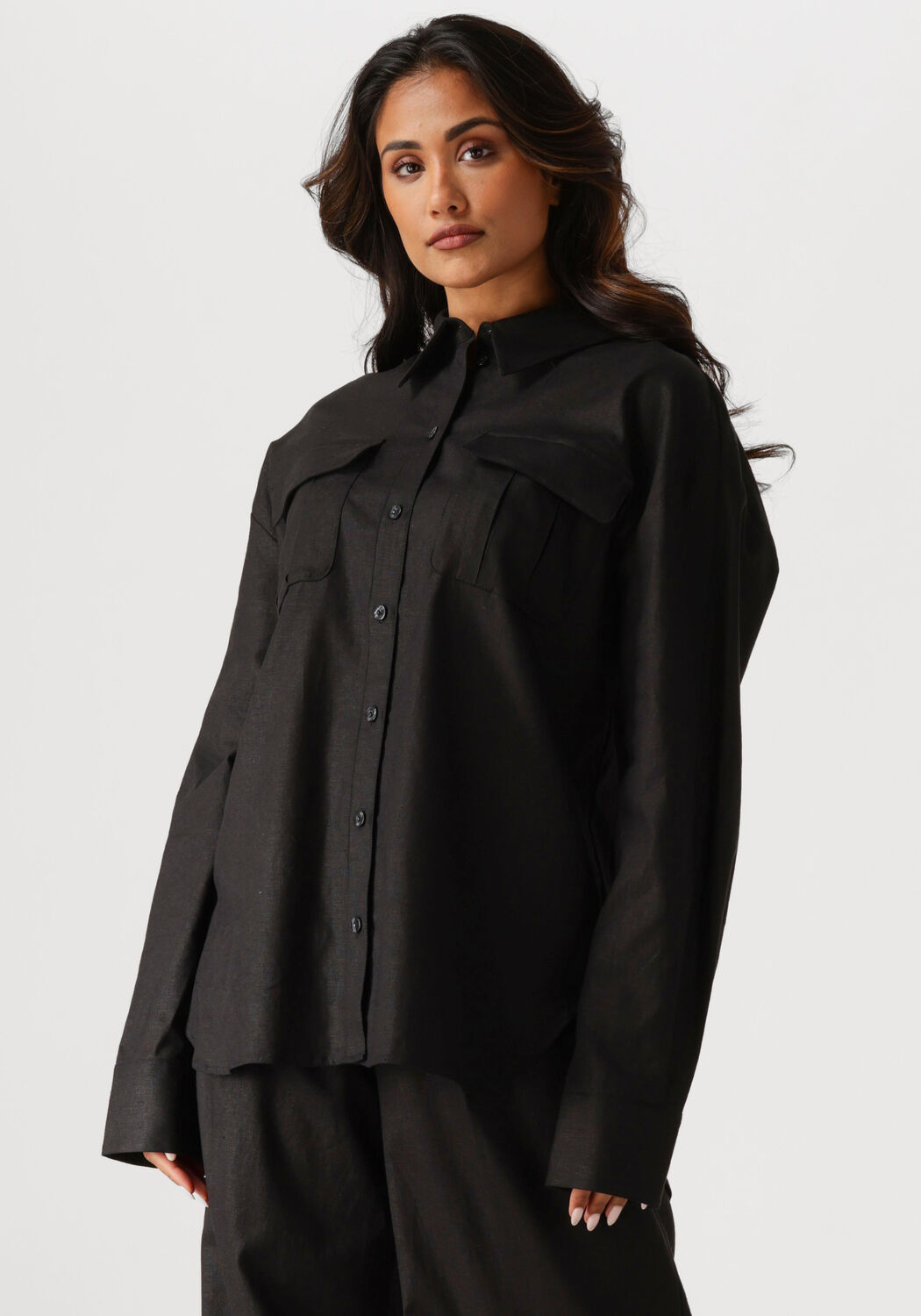 Gestuz Zwarte Linnen Blouse voor Vrouwen Black Dames