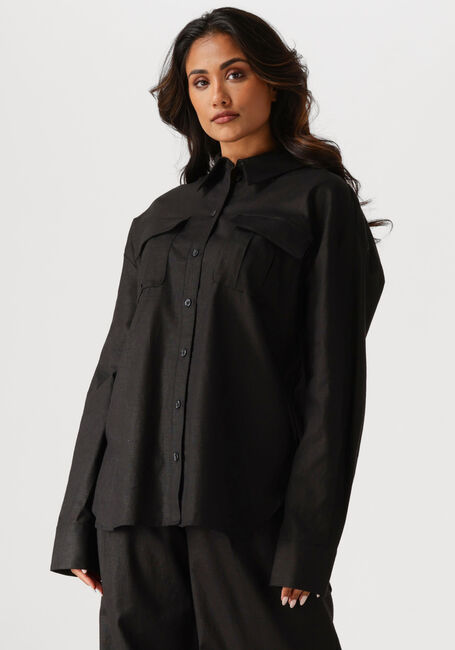 Zwarte GESTUZ Blouses ELARAHGZ LINEN SHIRT - large