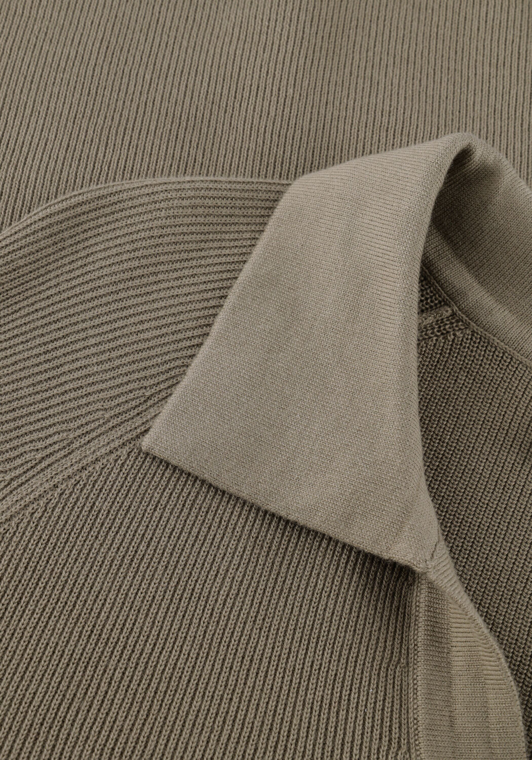Khaki PROFUOMO Polo POLO OPEN COLLAR RIB - large