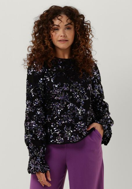 Donkerblauwe FABIENNE CHAPOT Blouses SASSY SEQUIN TOP - large