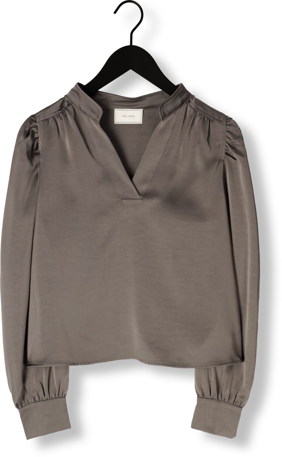 NEO NOIR Dames Blouses Rosslyn Heavy Sateen Blouse Grijs