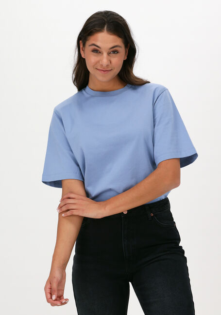Lichtblauwe JUST FEMALE T-shirt BECKER TEE - large