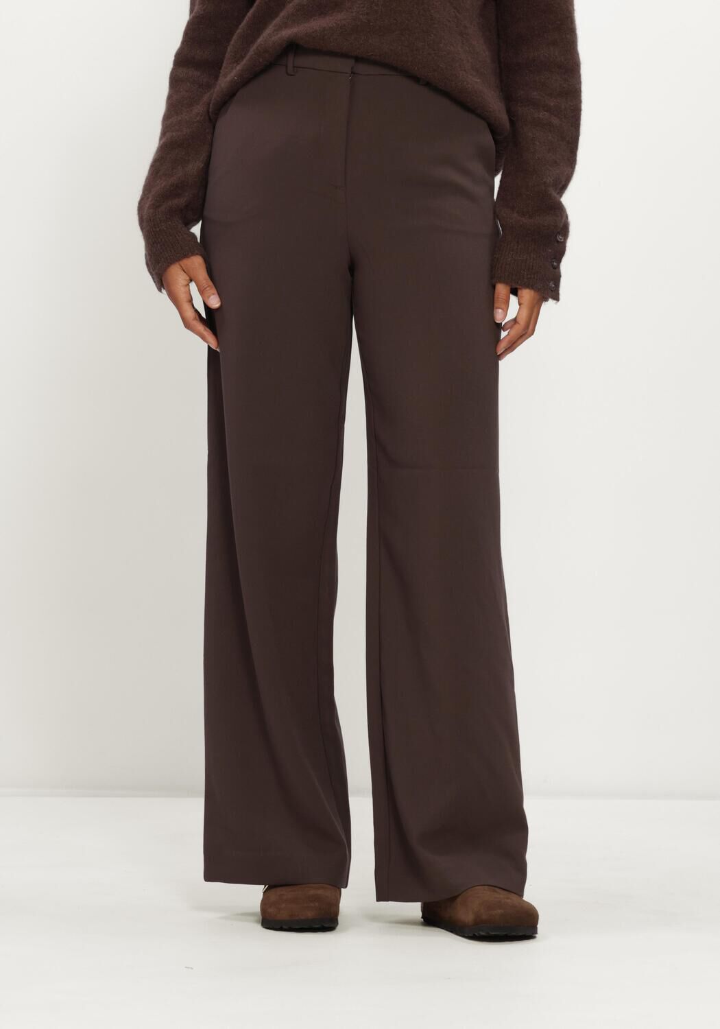 MSCH COPENHAGEN Dames Broeken Mschmacy Michelle Hw Wide Pants Regular Bruin