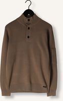 Bruine GENTI Trui TURTLE 3 BUTTON LS Bruine GENTI Trui TURTLE 3 BUTTON LS - medium