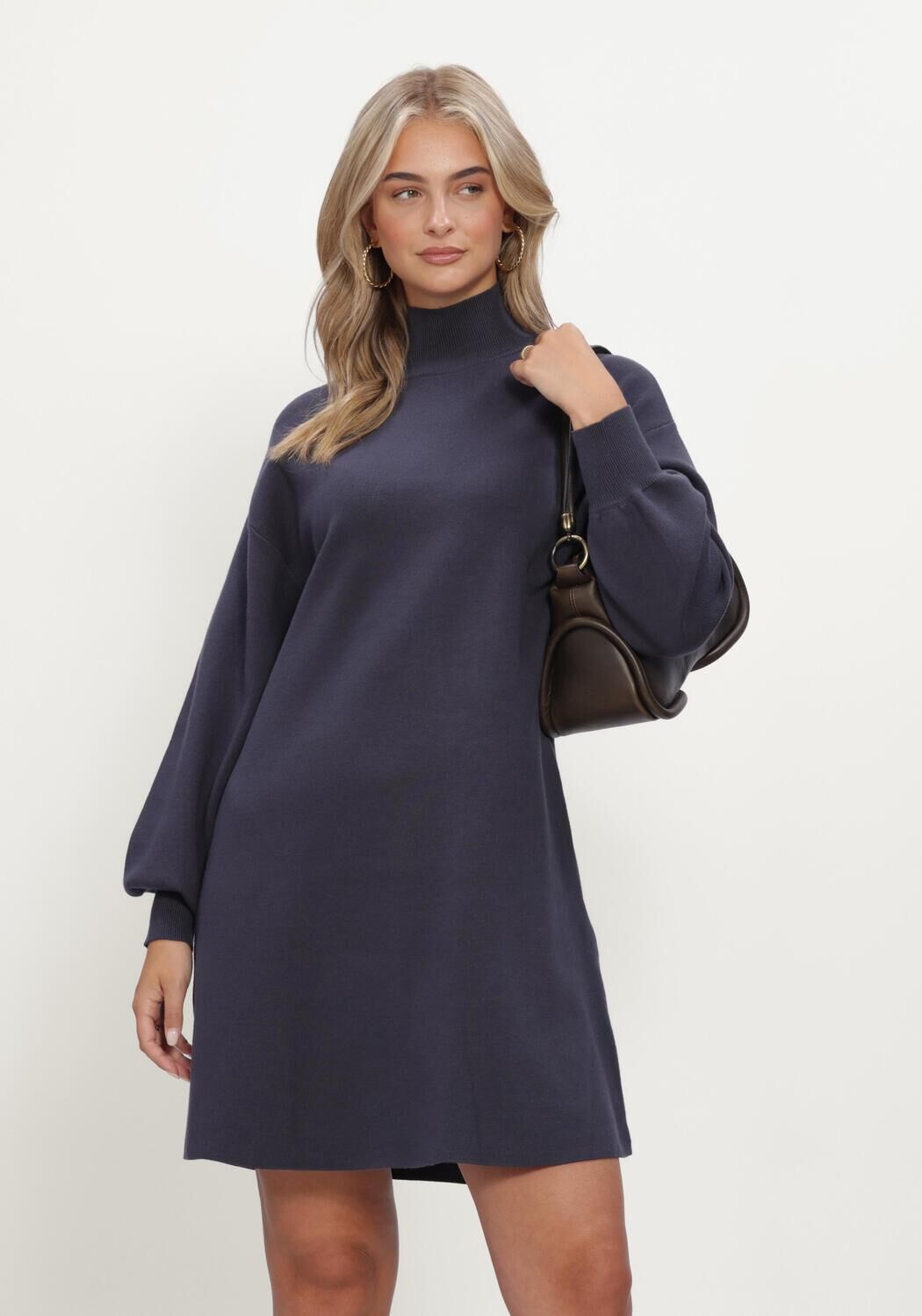 Donkerblauwe MSCH COPENHAGEN Mini jurk MSCHMERCY EAST M DRESS - large