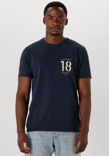 Donkerblauwe BUTCHER OF BLUE T-shirt ARMY 18 STENCIL TEE - large