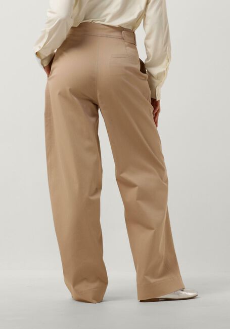 Beige VANILIA Lange broeken FOLDED TWILL - large