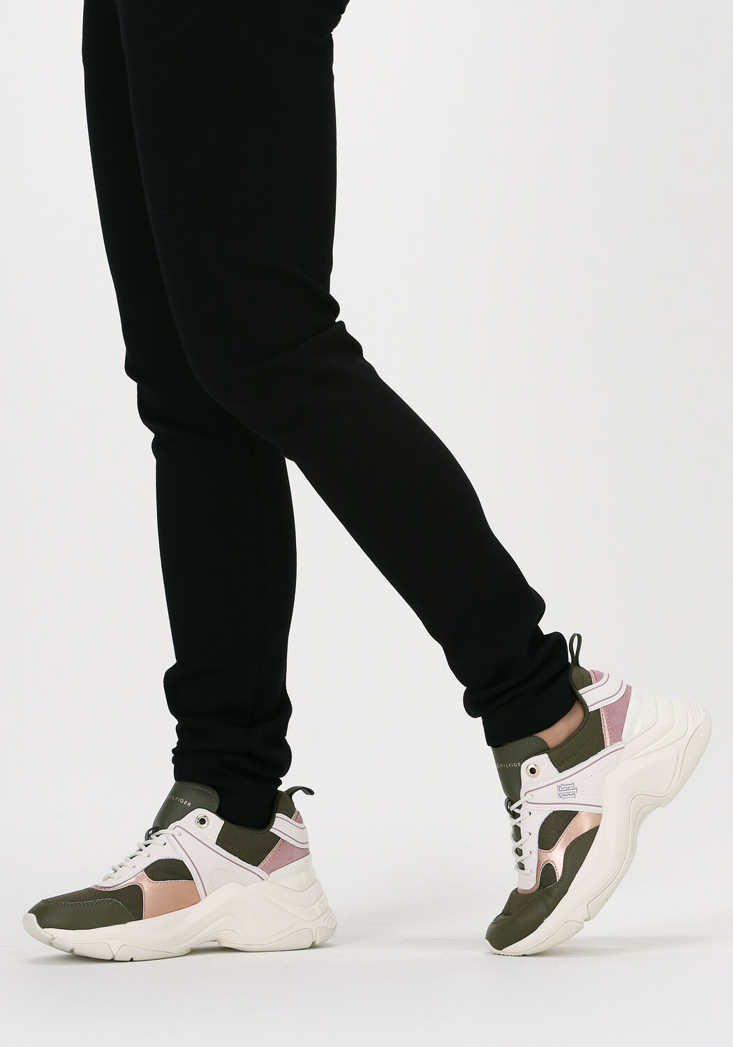 Groene TOMMY HILFIGER Lage sneakers FASHION WEDGE - large