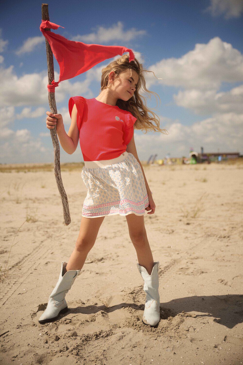 NONO Meisjes Tops & T-shirts Kesta Rib Top Koraal