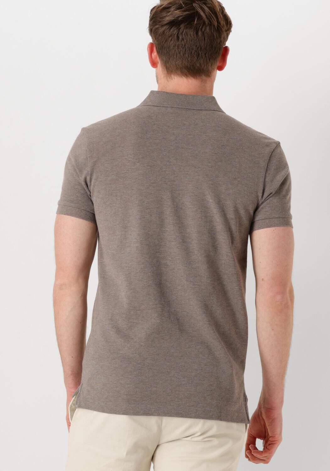 PROFUOMO Heren Polo's & T-shirts Polo Short Sleeve Bruin