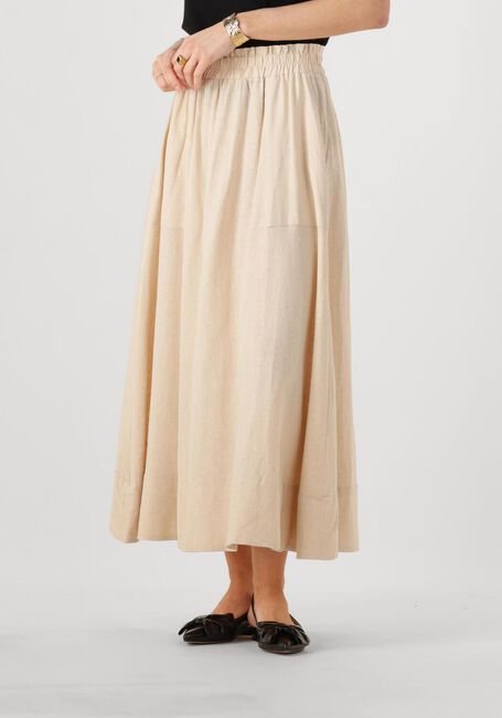 Beige Y.A.S. Maxirok YASFLAXY HW ANKLE SKIRT NOOS - large