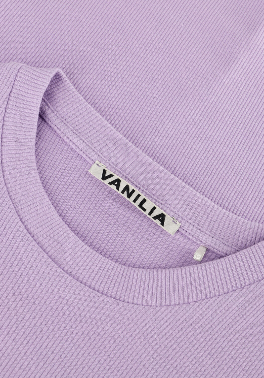 Paarse VANILIA Top RIB BASIC T-SHIRT - large