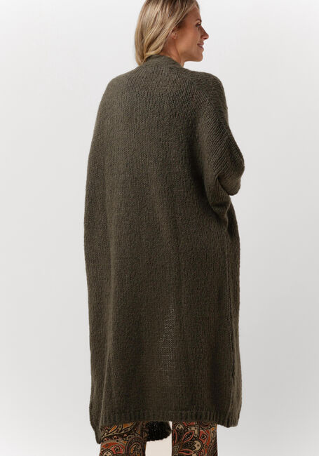 Groene SUMMUM Vest KIMONO CARDIGAN RUSTIC MOHAIR BLEND KNIT - large