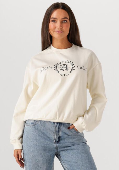 Creme ALIX THE LABEL Sweater LADIES KNITTED COLLAGE SWEATER - large