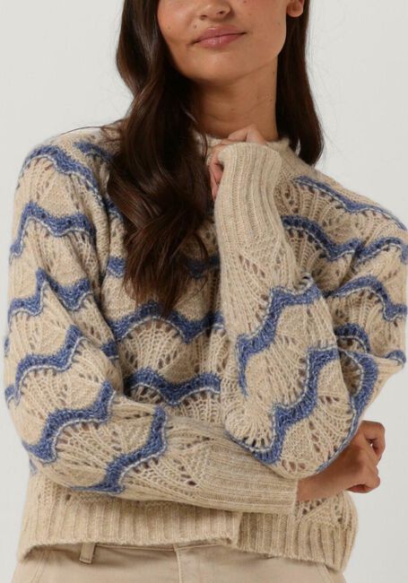 Zand OBJECT Trui CHRISTA L/S KNIT PULLOVER 123 - large
