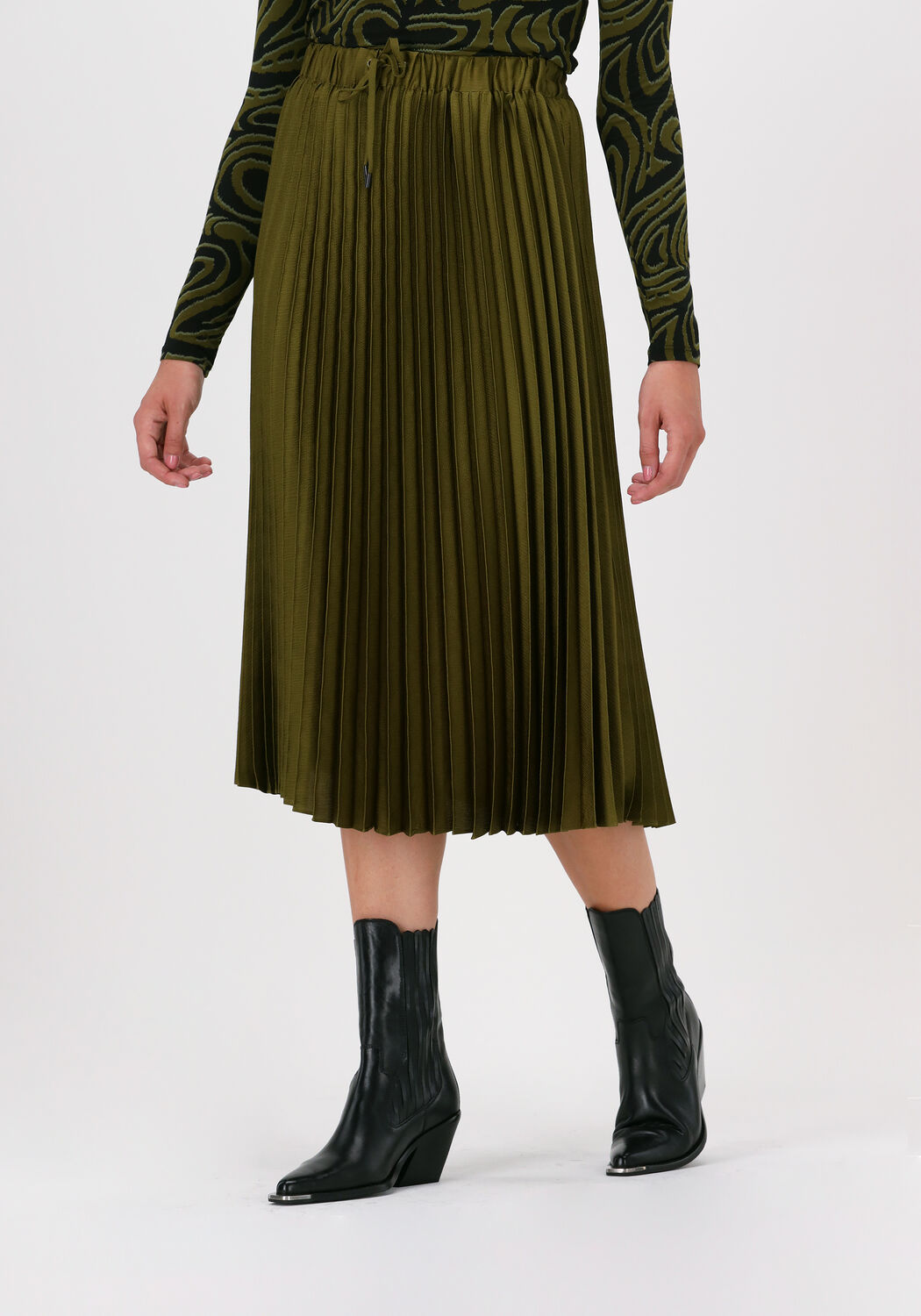 groene scotch soda plisse rok pleated midi length skirt 16