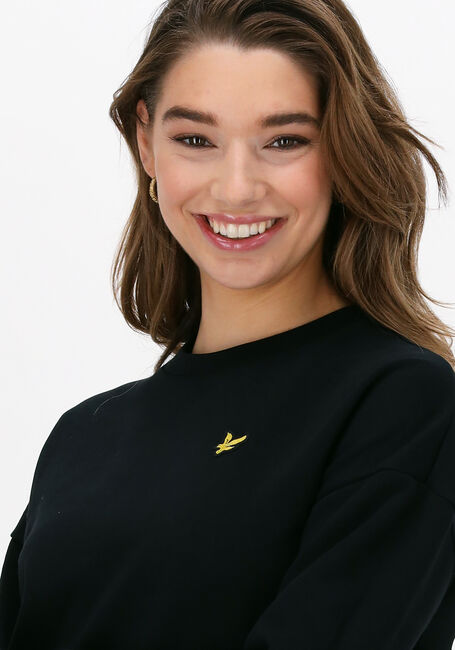 Zwarte LYLE & SCOTT Mini jurk SWEATTSHIRT DRESS - large
