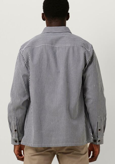 Donkerblauwe ANERKJENDT Overshirt AKOSCAR CANVAS STRIPE OS - large