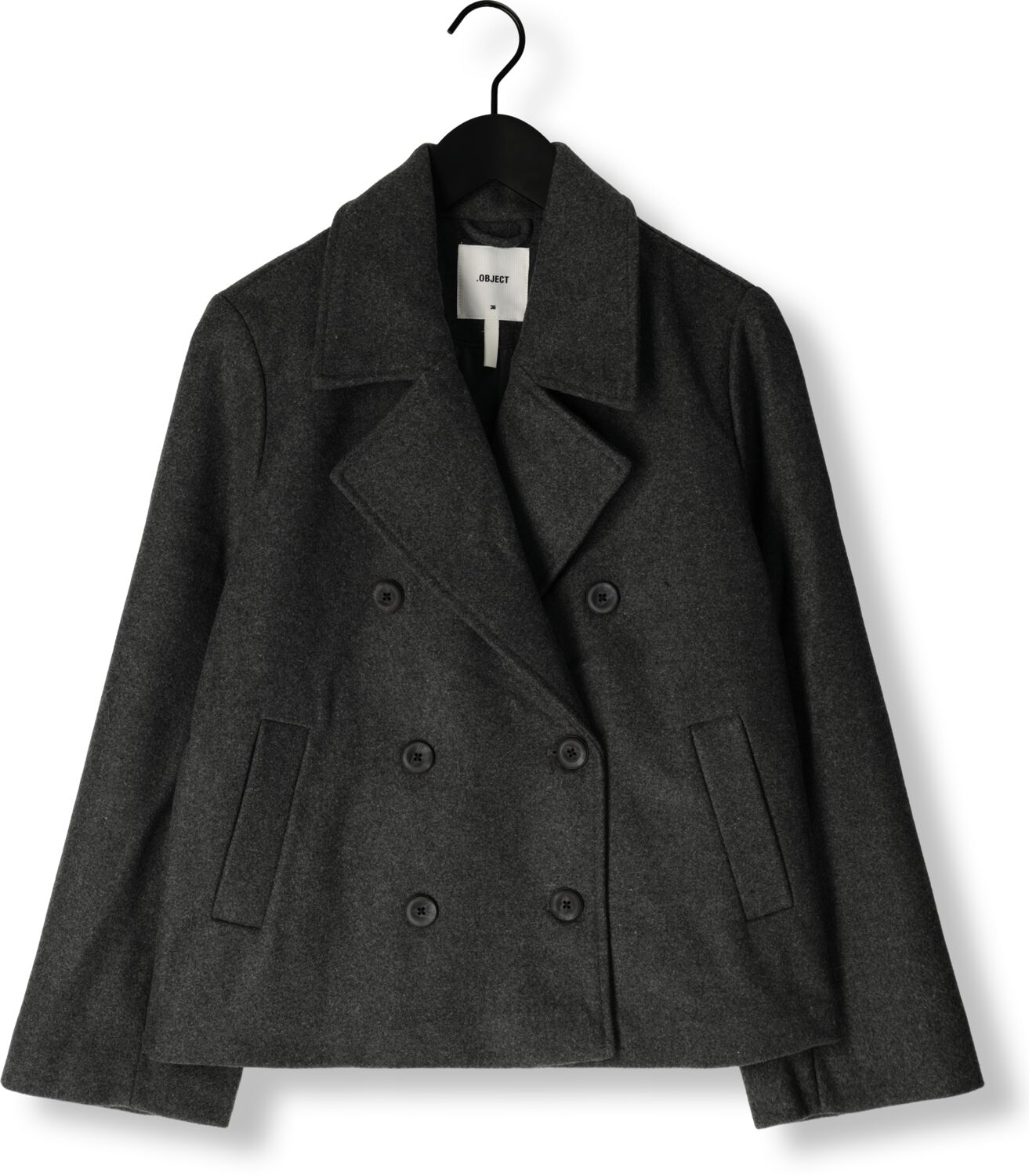 OBJECT Dames Jassen Objkeily Short Jacket Donkergrijs