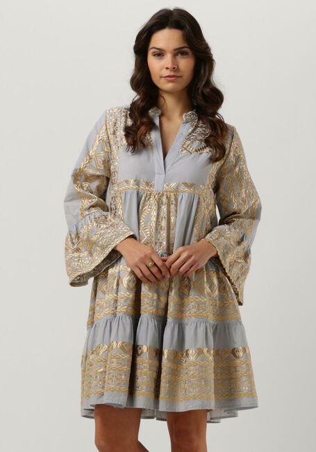 Lichtblauwe GREEK ARCHAIC KORI Mini jurk 230631 - large