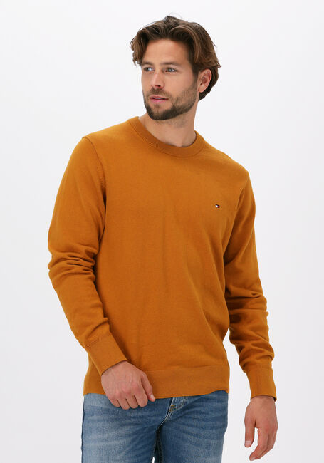 Gele TOMMY HILFIGER Trui PIMA COTTON CASHMERE CREW NECK - large