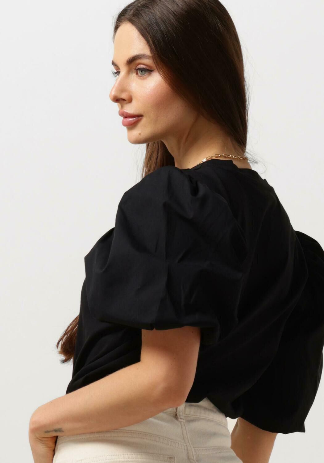NOTRE-V Dames Tops & T-shirts Nv-dolf Puff Sleeve Top Zwart