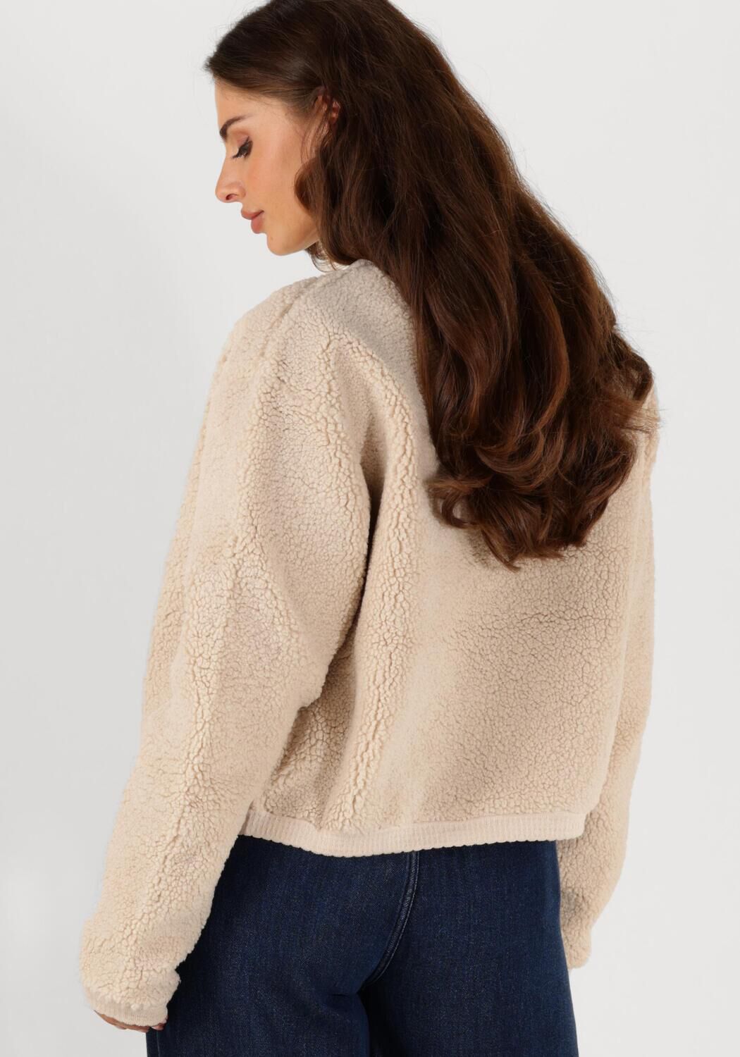 NEO NOIR Dames Truien & Vesten Limo Fluffy Knit Cardigan Zand