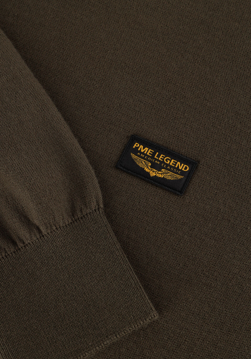 Groene PME LEGEND Trui R-NECK AMERICAN CLASSIC BUCKLEY KNIT - large