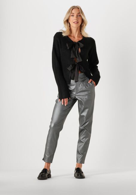 Grijze OBJECT Pantalon OBJBELLE LISA COATED PANT - large